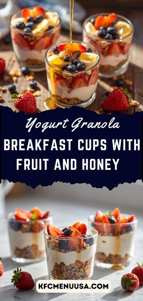 Yogurt Granola Breakfast Cups With Fruit and Honey Recipe