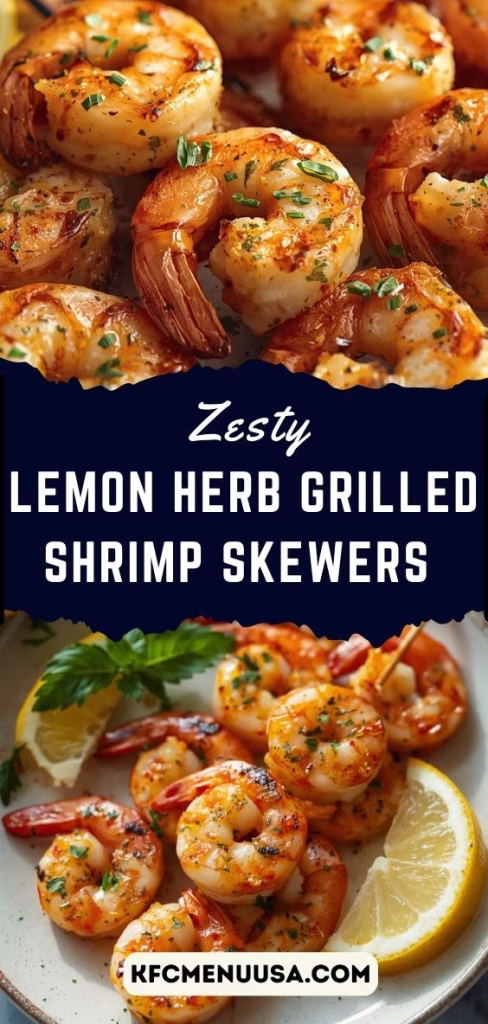 Zesty Lemon Herb Grilled Shrimp Skewers Recipe