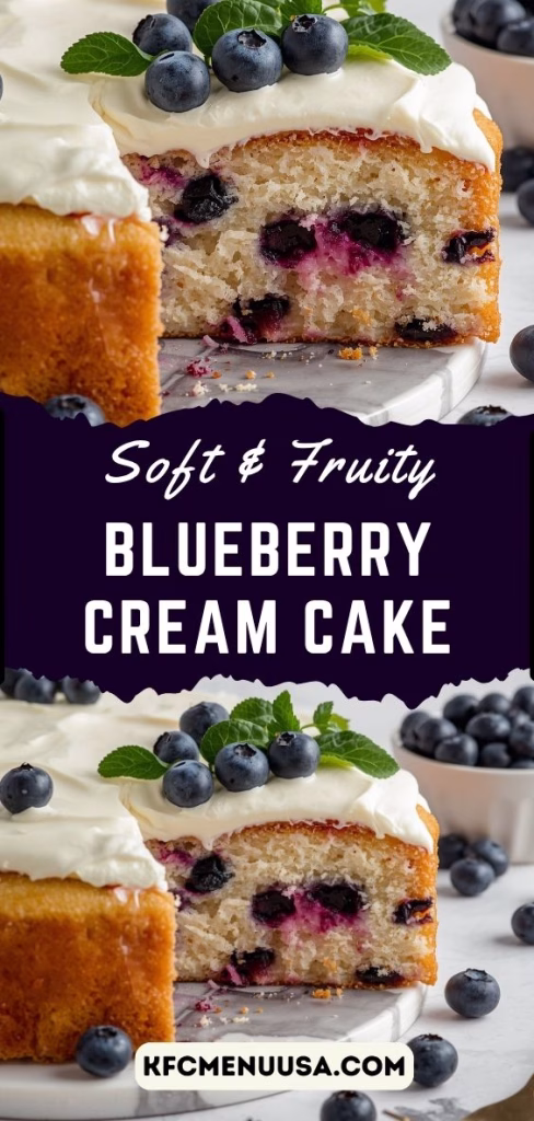 Blueberry Cream Cake Recipe