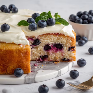Blueberry Cream Cake Recipe