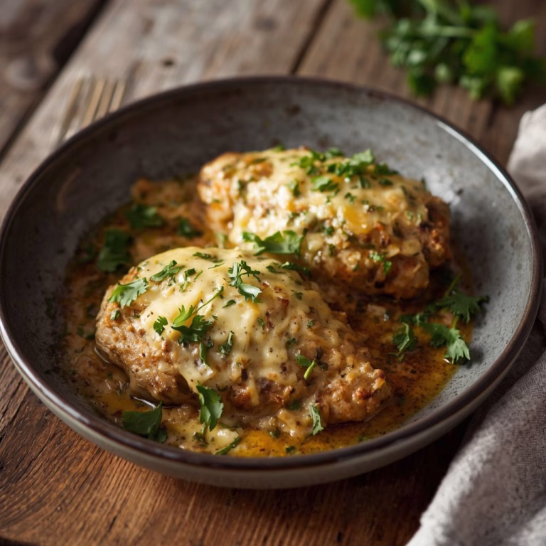 Cheesy Baked Mushroom Chicken Recipe