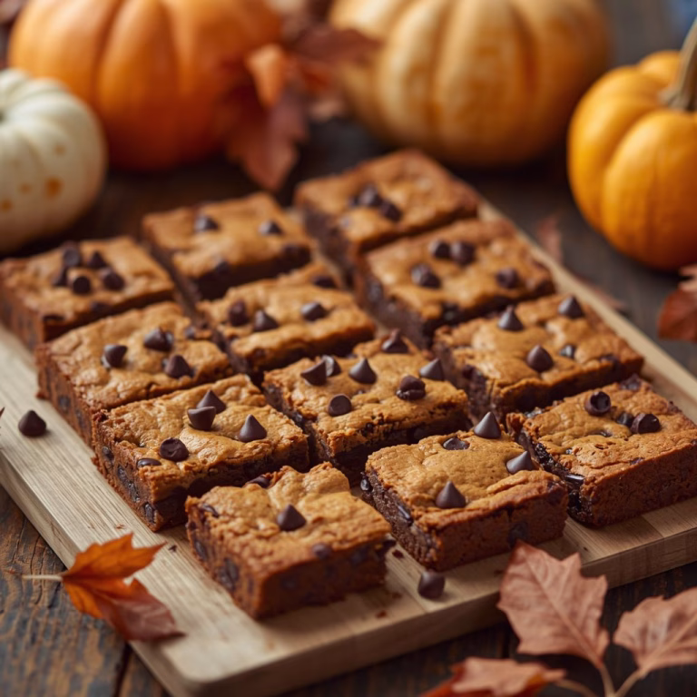 Chocolate Chip Pumpkin Bars Recipe