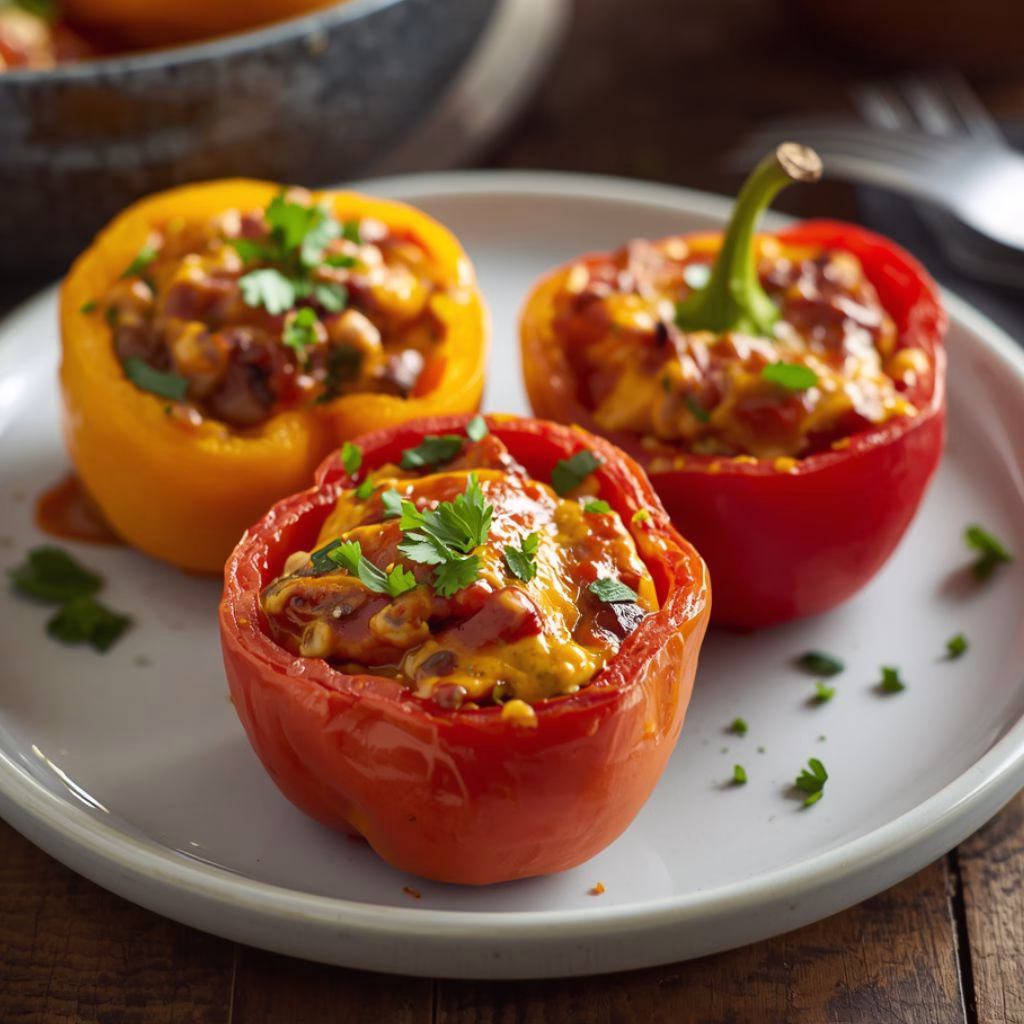 Creamy Chicken Stuffed Peppers Recipe