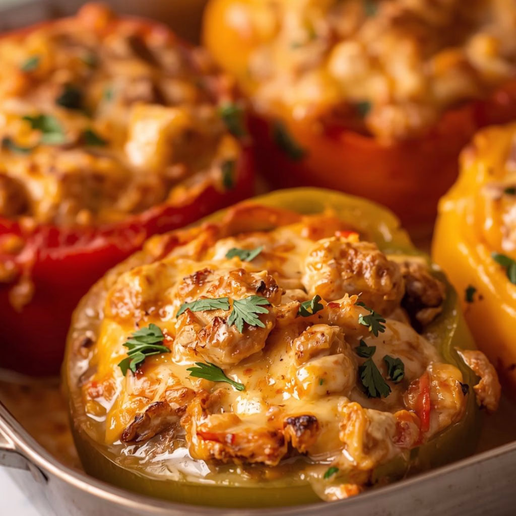 Creamy Chicken Stuffed Peppers Recipe