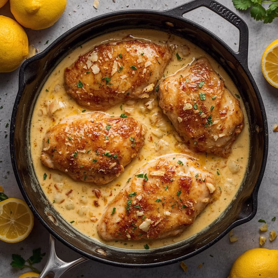 Creamy Lemon Parmesan Chicken Recipe