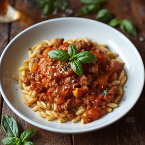 Ground Beef Orzo with Tomato Sauce Recipe