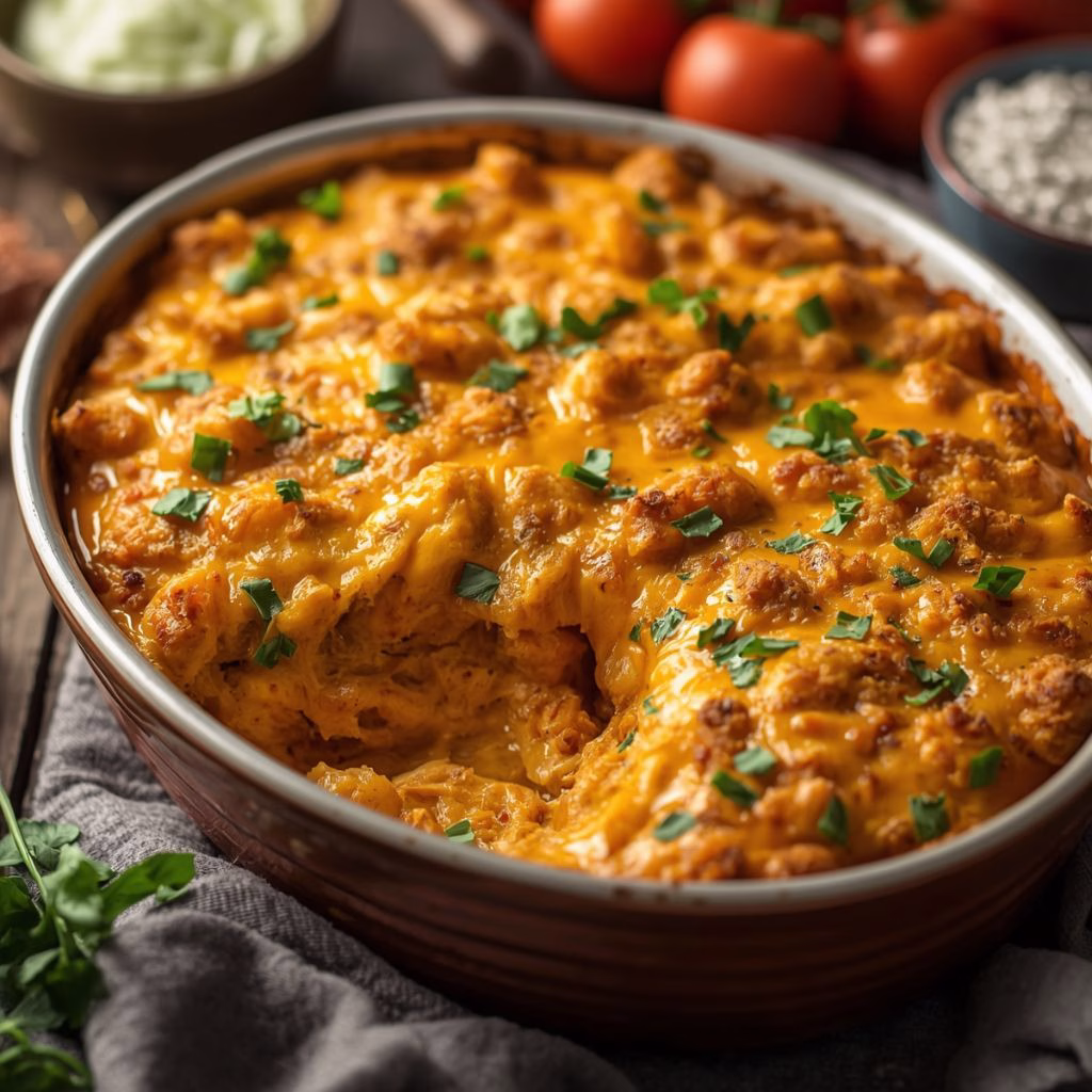 Jalapeño Buffalo Chicken Casserole Recipe