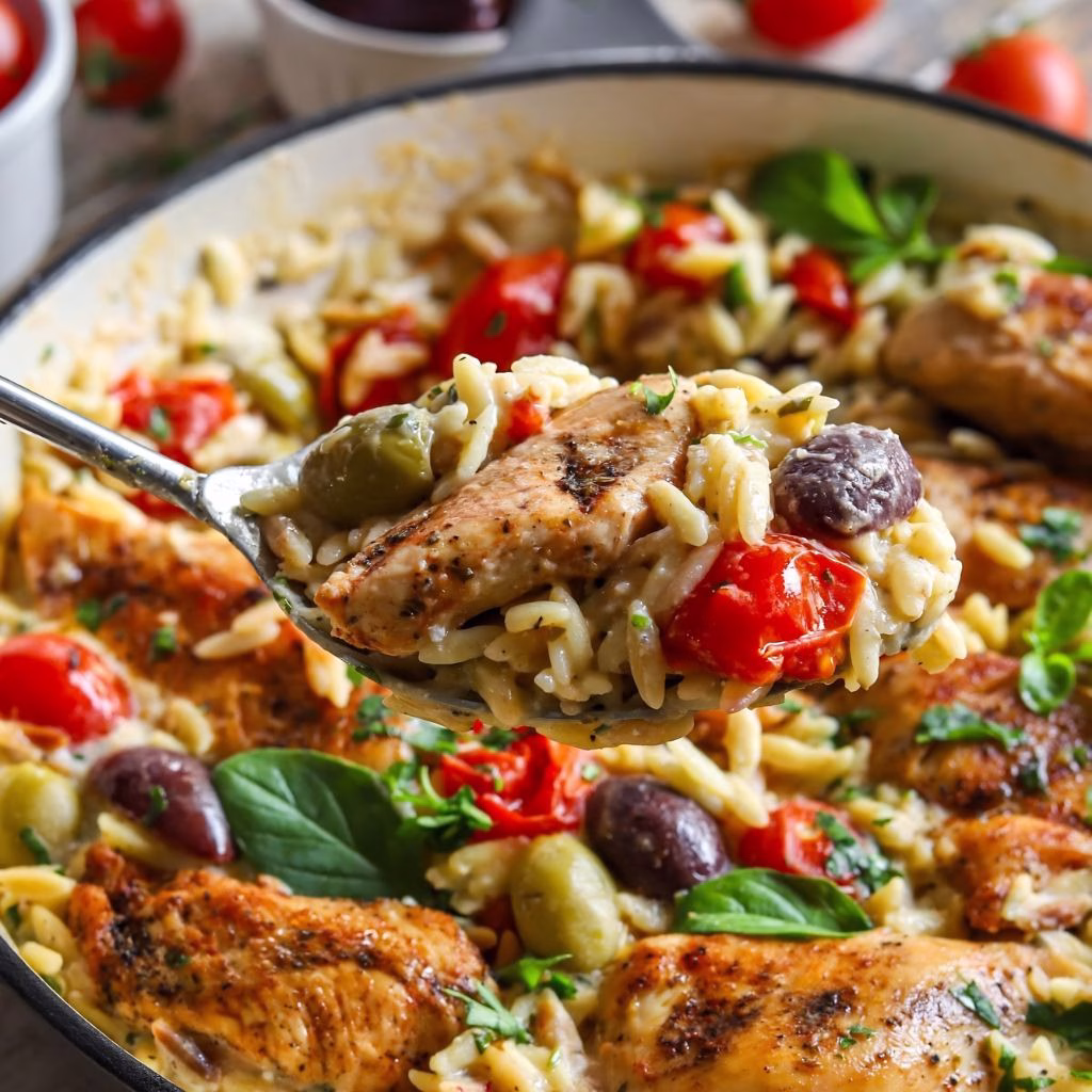 Mediterranean Chicken and Orzo Recipe