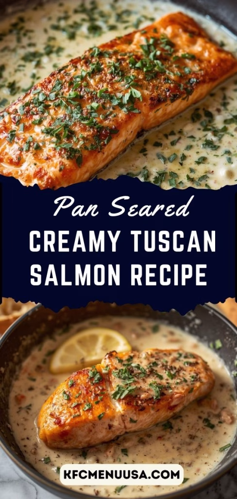 Pan Seared Creamy Tuscan Salmon Recipe