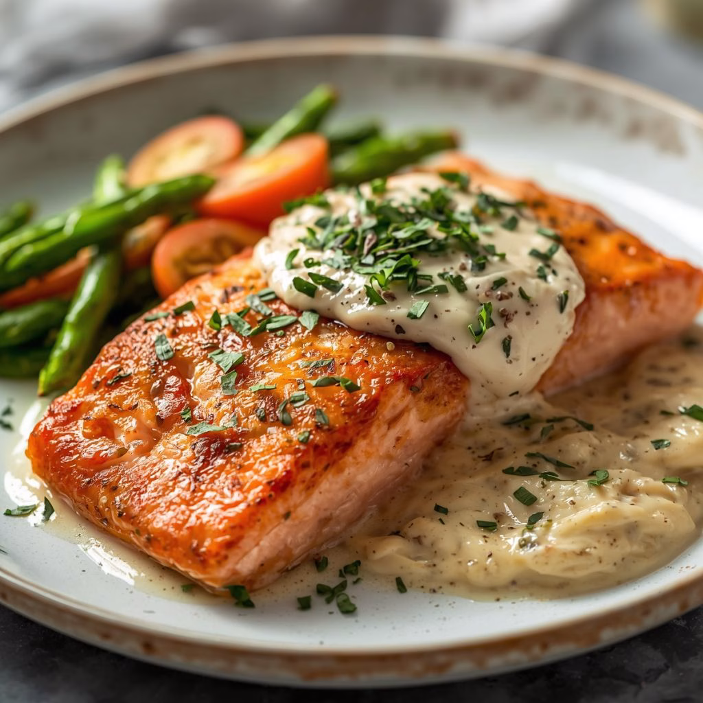 Pan Seared Creamy Tuscan Salmon Recipe