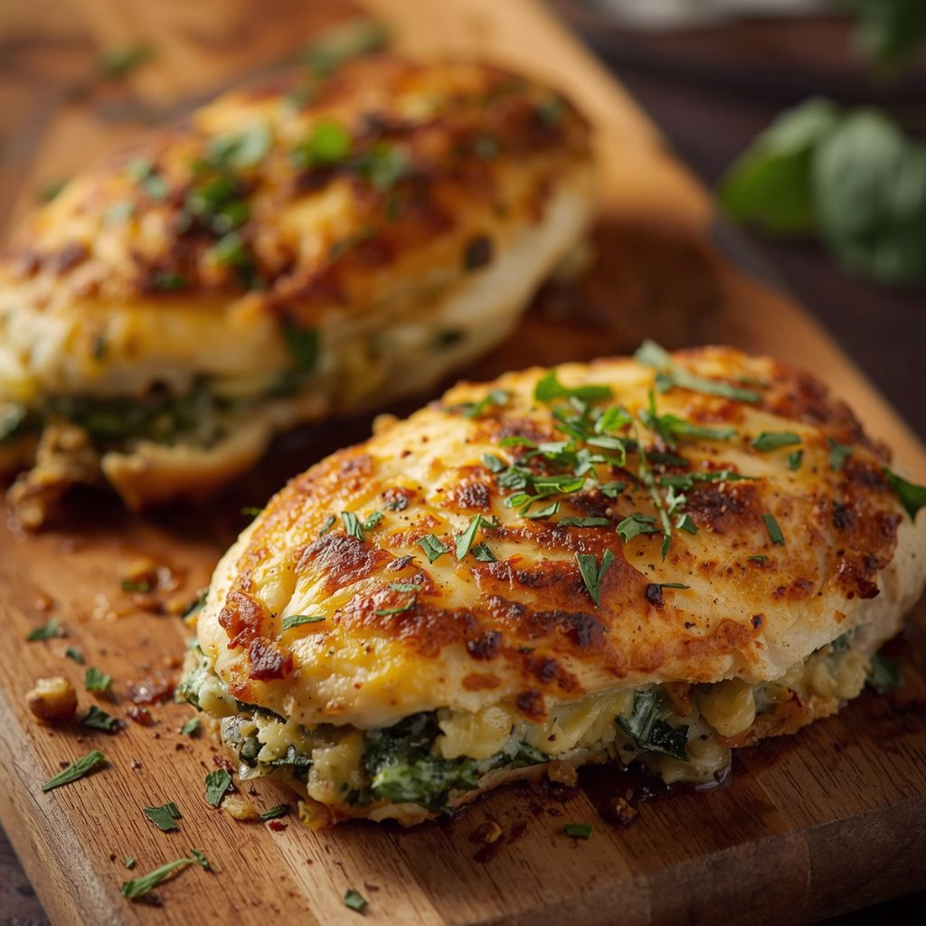 Spinach Artichoke Stuffed Chicken Breast Recipe
