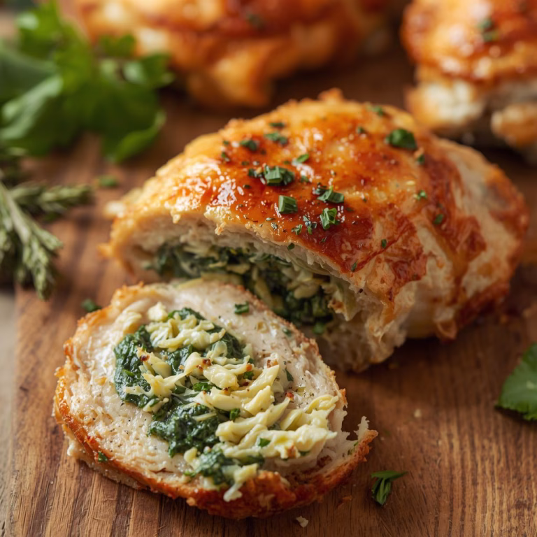 Spinach Artichoke Stuffed Chicken Breast Recipe