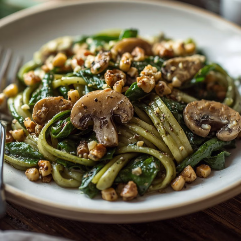 Spinach Mushroom Pasta Recipe