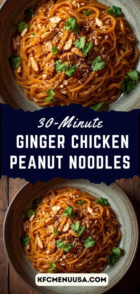 30-Minute Ginger Chicken Peanut Noodles