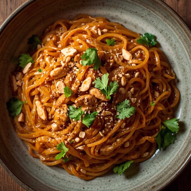 30-Minute Ginger Chicken Peanut Noodles Recipe