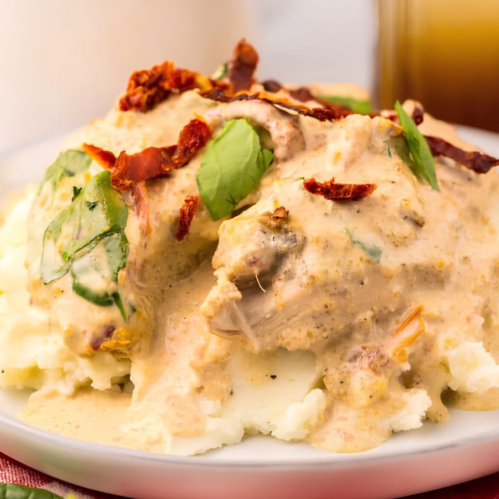 All-Day Slow Cooker Tuscan Chicken Creamy Recipe