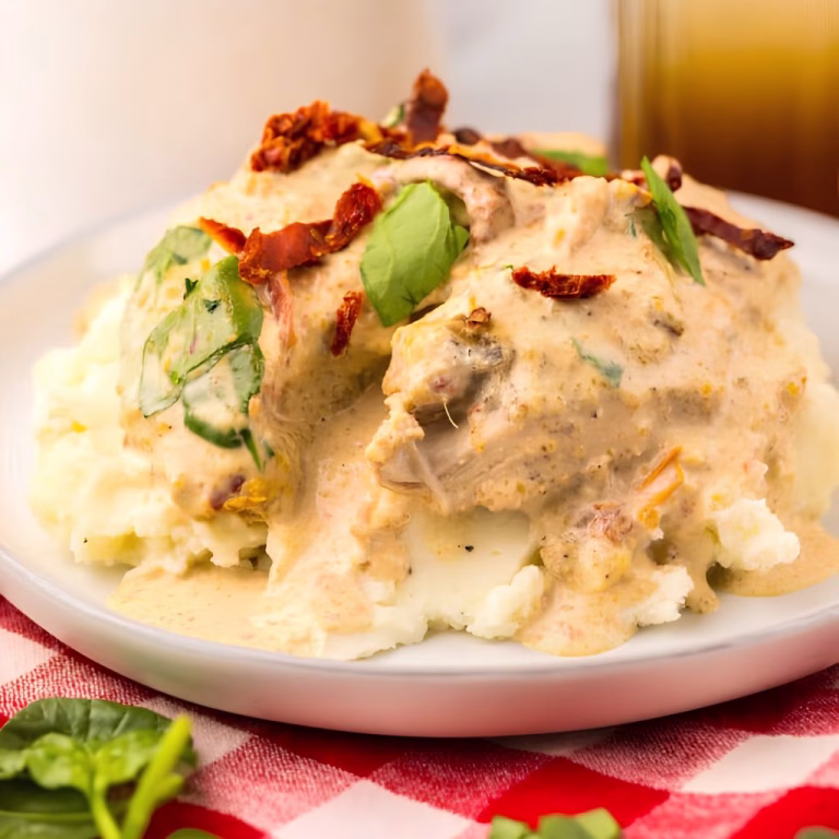 All-Day Slow Cooker Tuscan Chicken Creamy Recipe