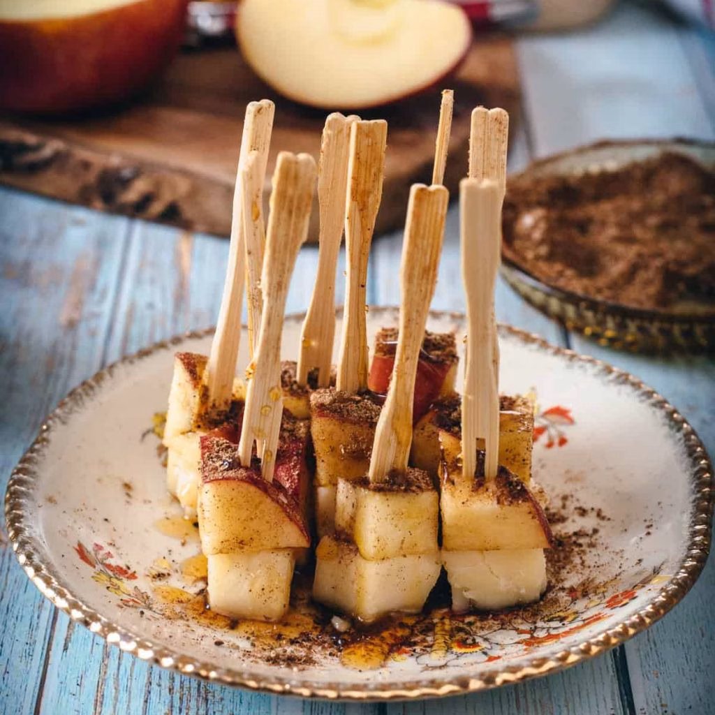 Apple and Cheese Skewers