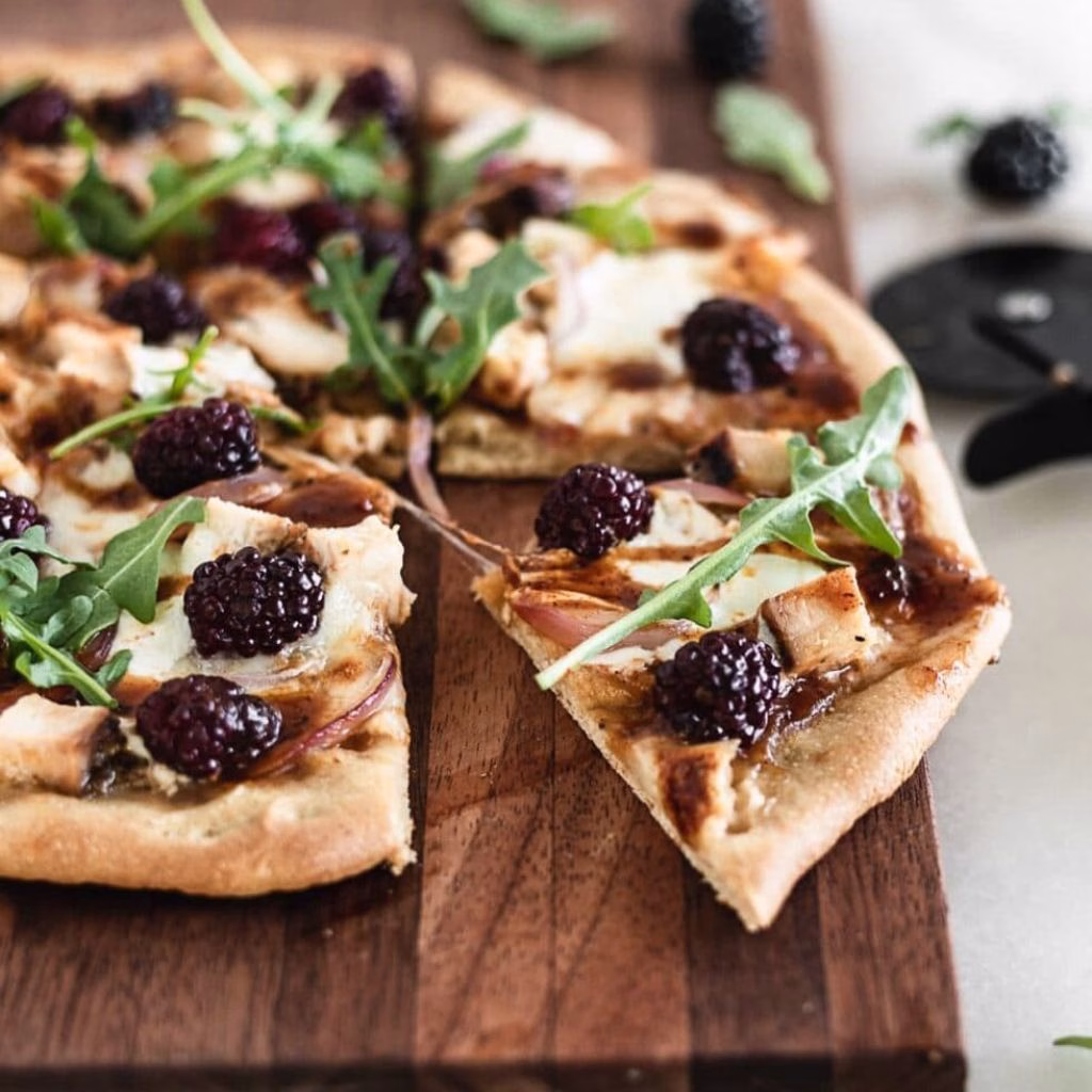 BBQ Chicken & Berry Flatbreads