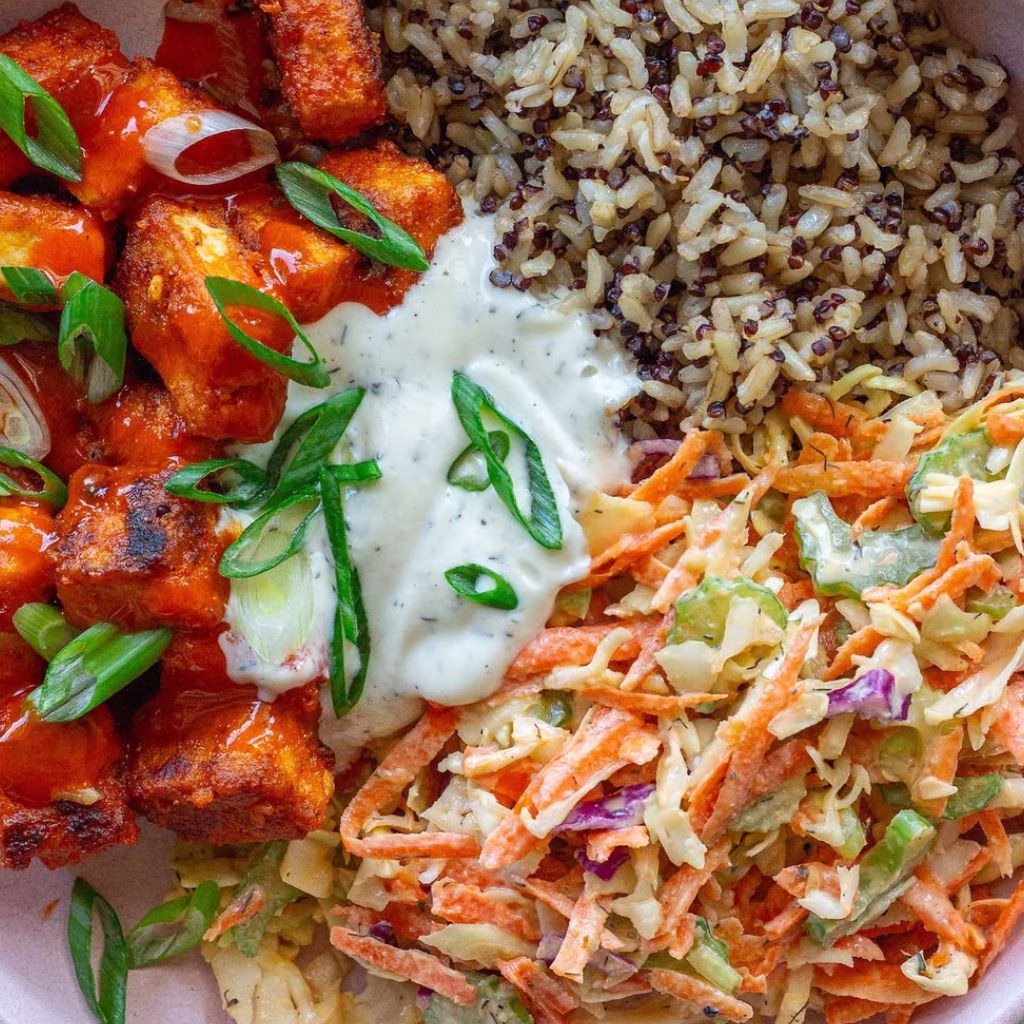 Buffalo Tofu Ranch Bowl Recipe