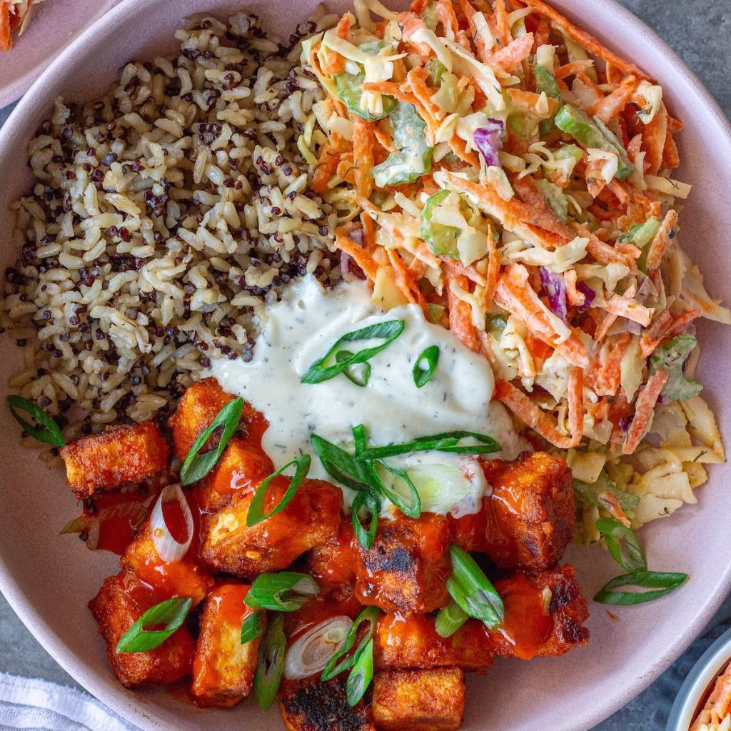 Buffalo Tofu Ranch Bowl Recipe