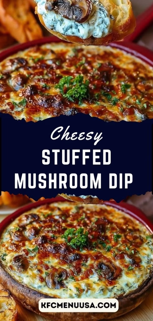 Cheesy Stuffed Mushroom Dip Recipe