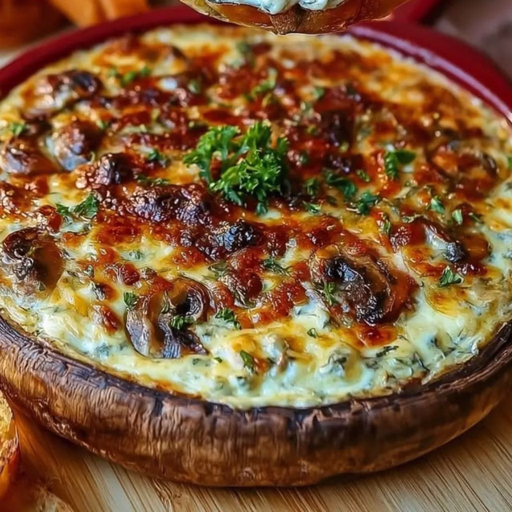 Cheesy Stuffed Mushroom Dip Recipe