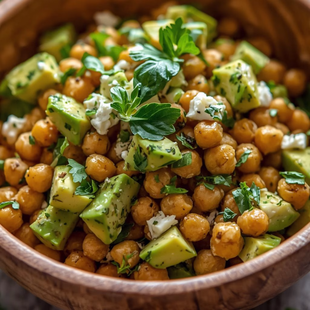 Chickpea Avocado Feta Salad Recipe