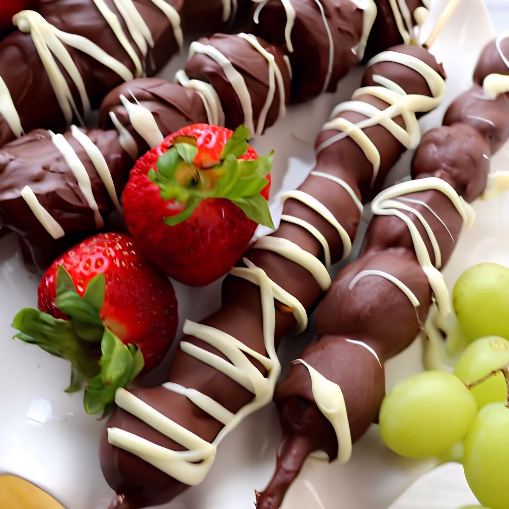 Chocolate-Dipped Fruit Skewers