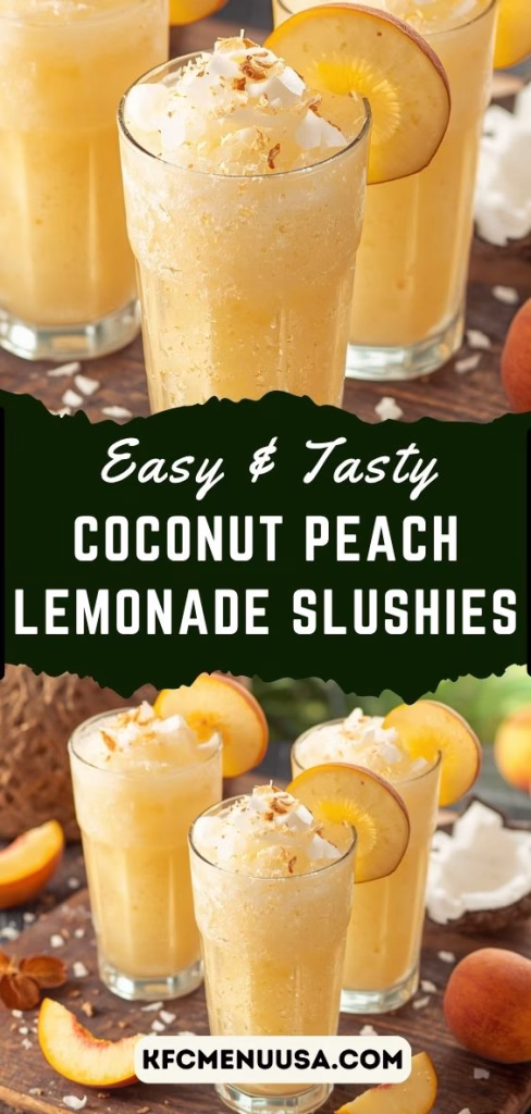 Coconut Peach Lemonade Slushies Recipe