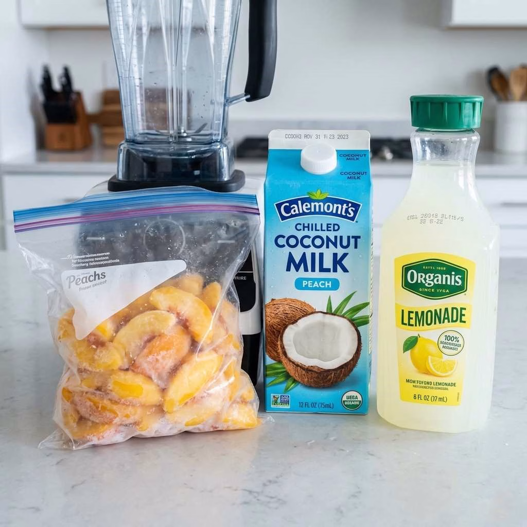 Coconut Peach Lemonade Slushies Recipe