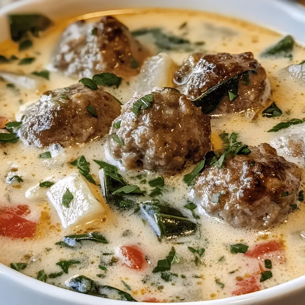 Creamy Italian Meatball Soup Recipe