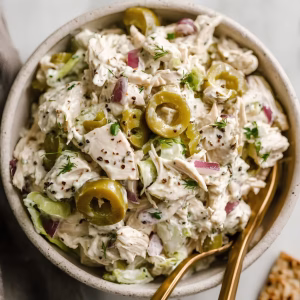 Creamy Pepperoncini Chicken Salad with Mashed Chickpeas Recipe