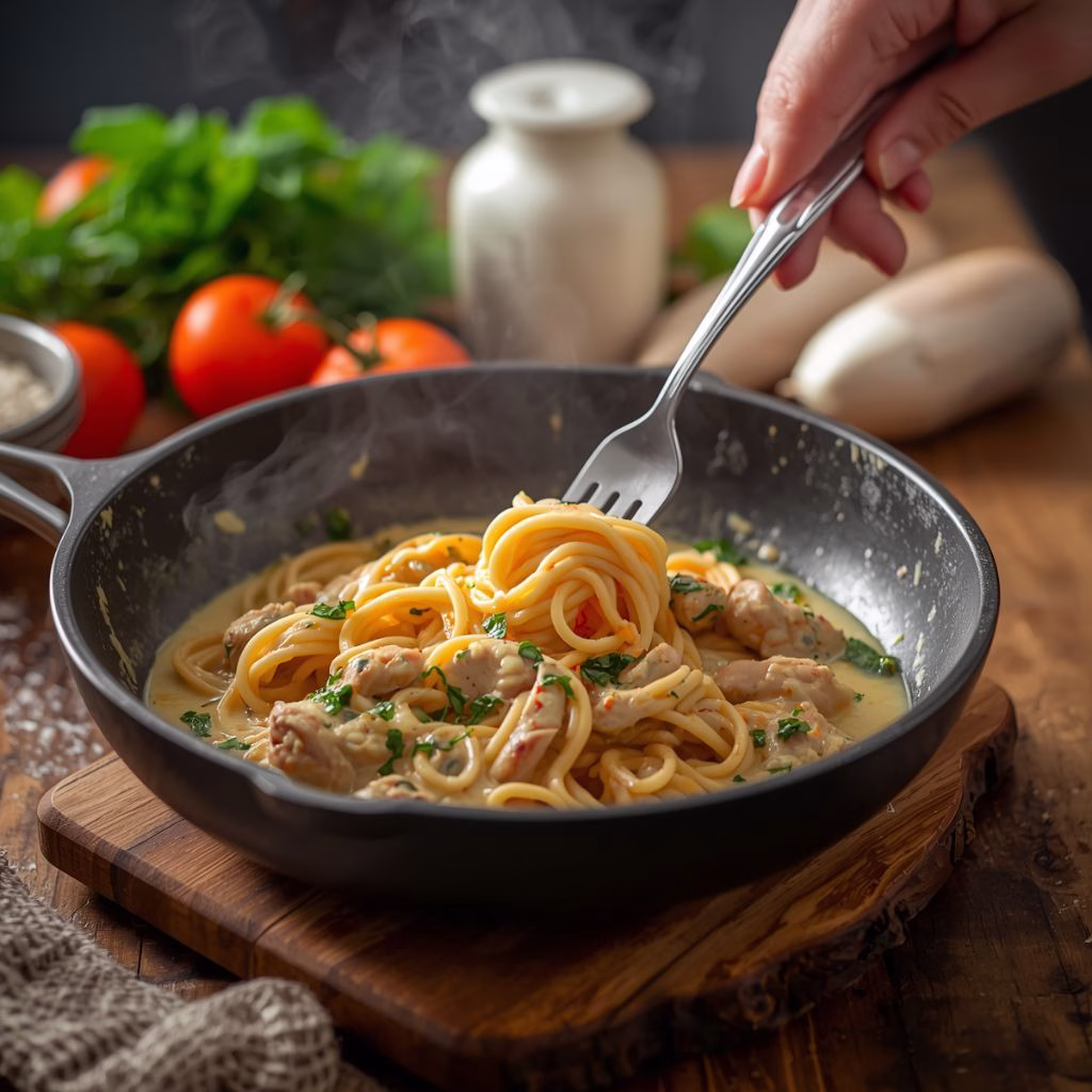 Creamy Spaghetti Chicken Recipe