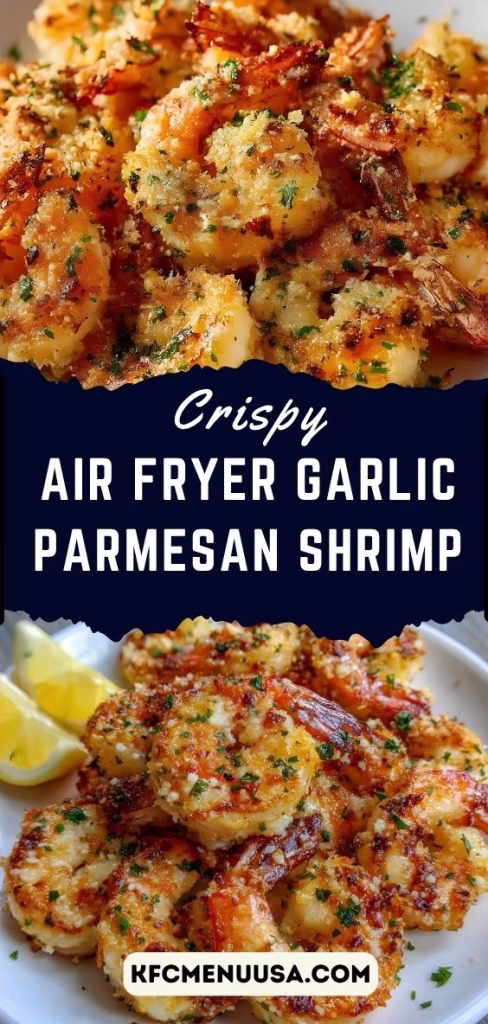 Crispy Air Fryer Garlic Parmesan Shrimp Recipe