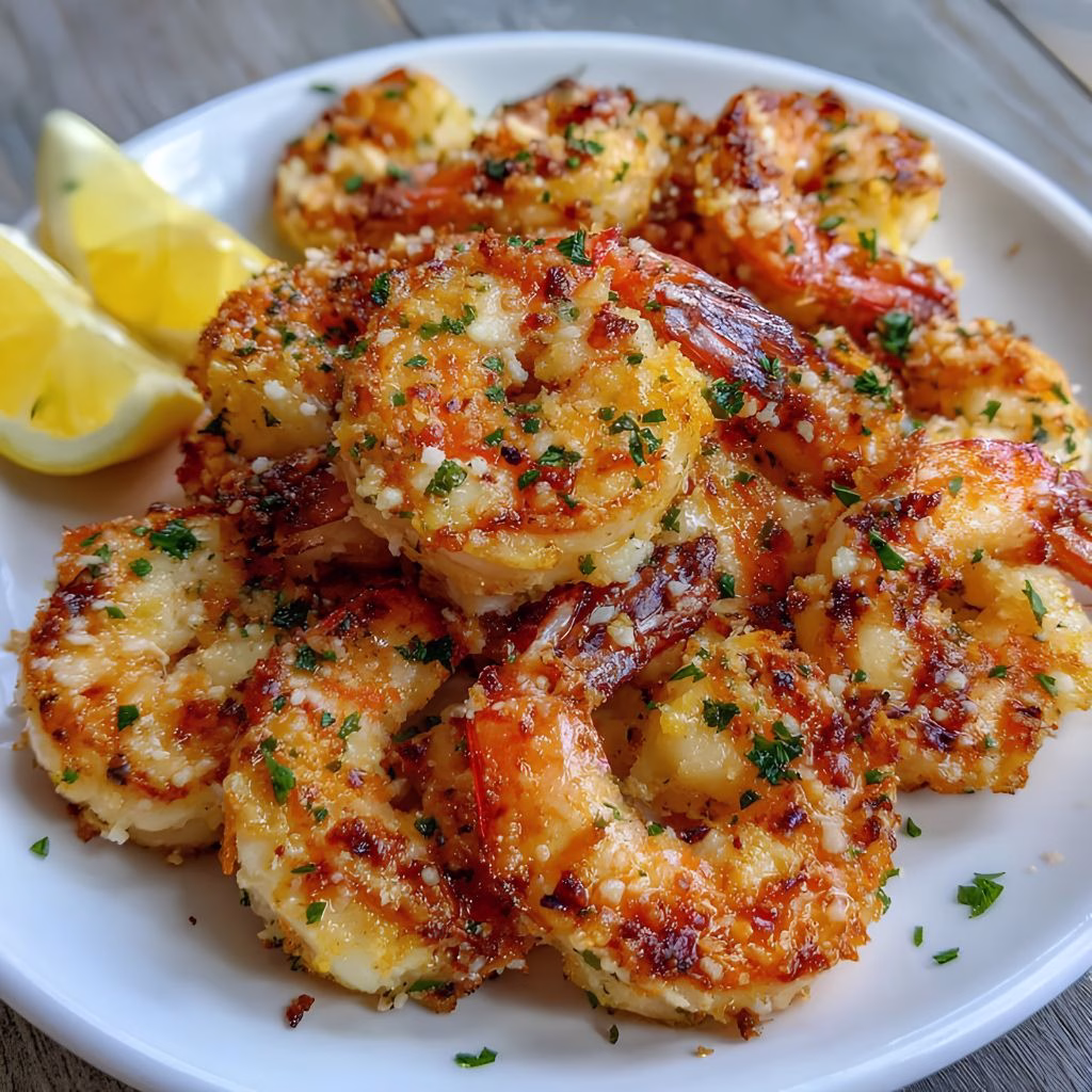 Crispy Air Fryer Garlic Parmesan Shrimp Recipe