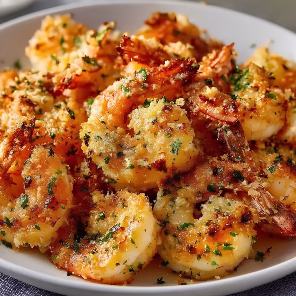 Crispy Air Fryer Garlic Parmesan Shrimp Recipe