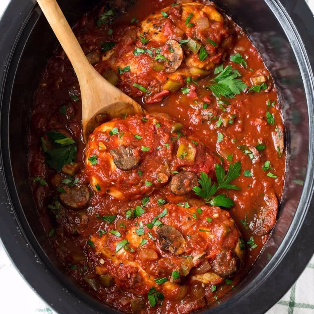 Crockpot Chicken Cacciatore