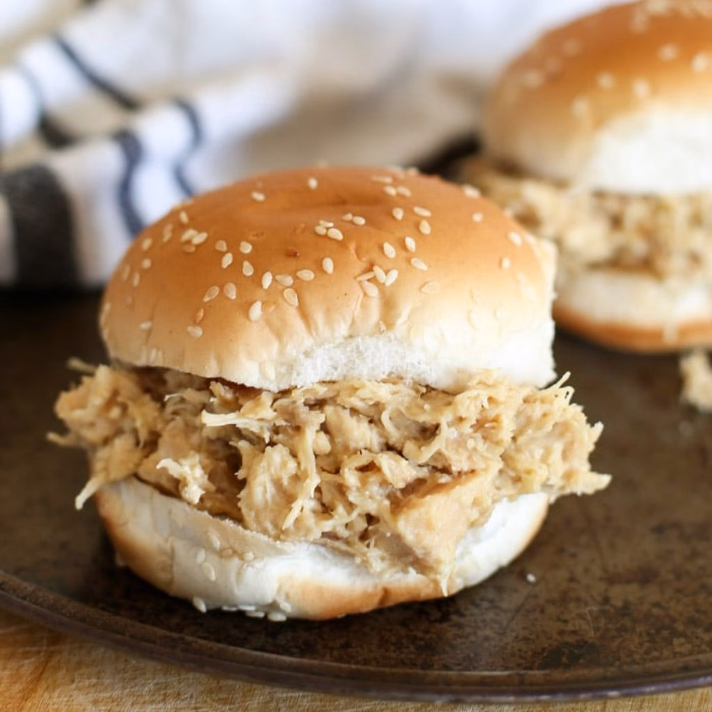 Crockpot Shredded Chicken for Sandwiches