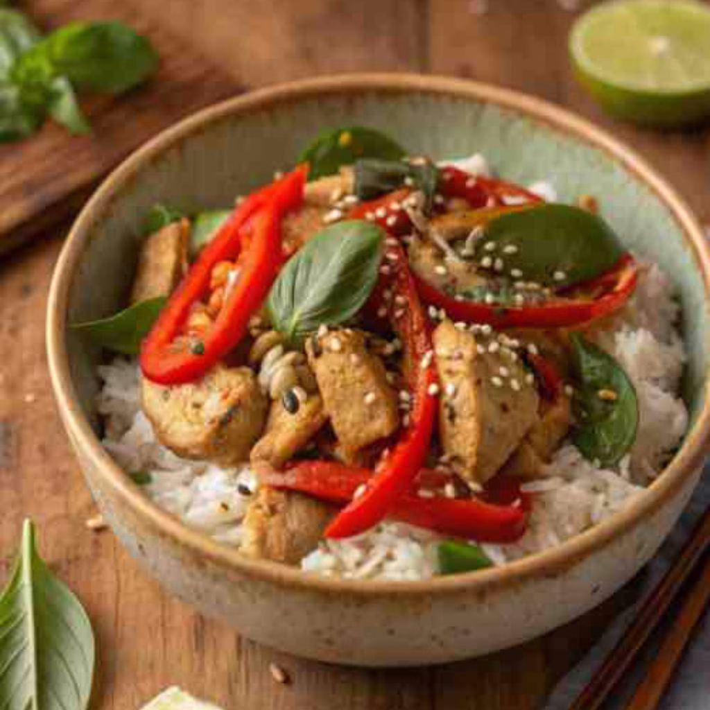 Crockpot Thai Basil Chicken