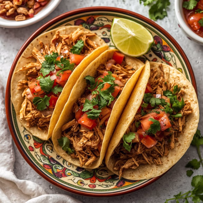 Crockpot Shredded Chicken Tacos Recipe