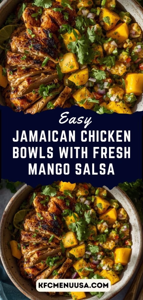 Easy Jamaican Chicken Bowls With Fresh Mango Salsa Recipe
