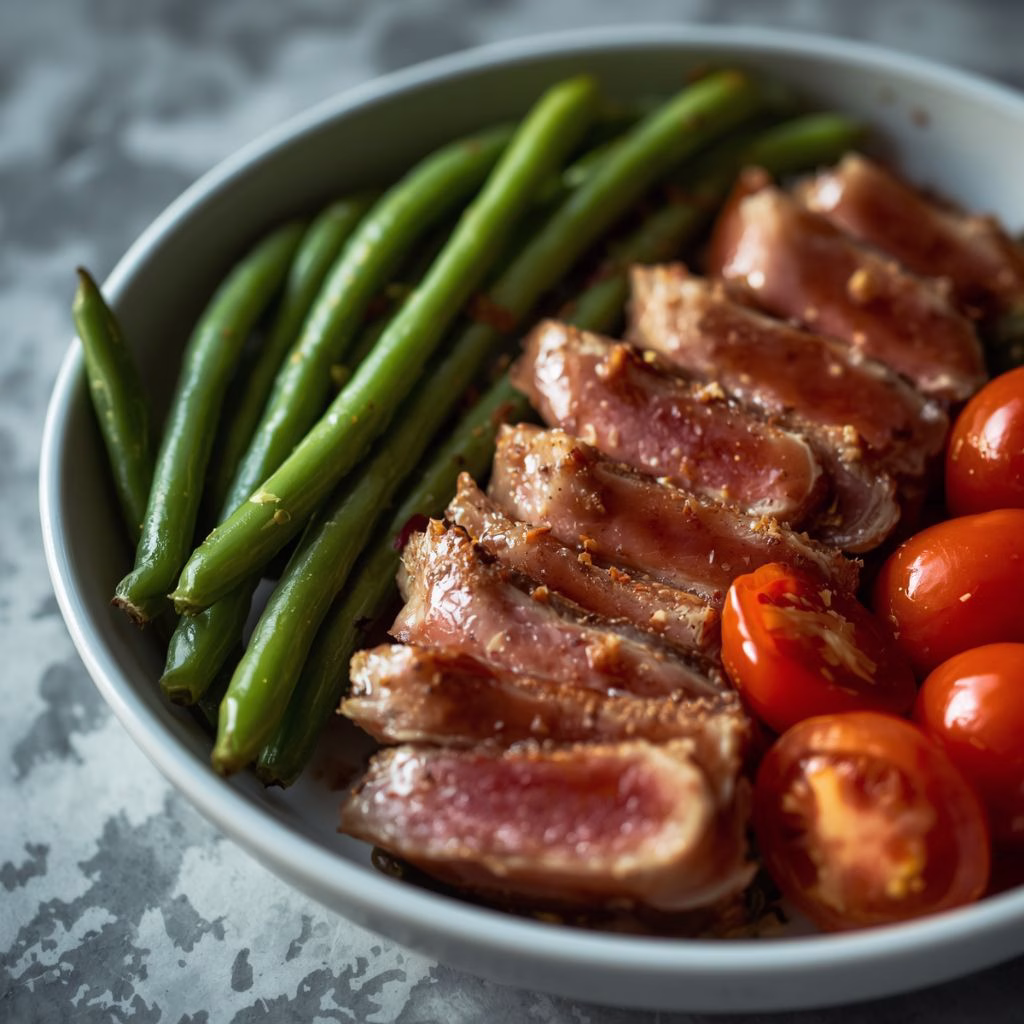 Easy Nicoise-Inspired Tuna Bowl with Green Beans Recipe