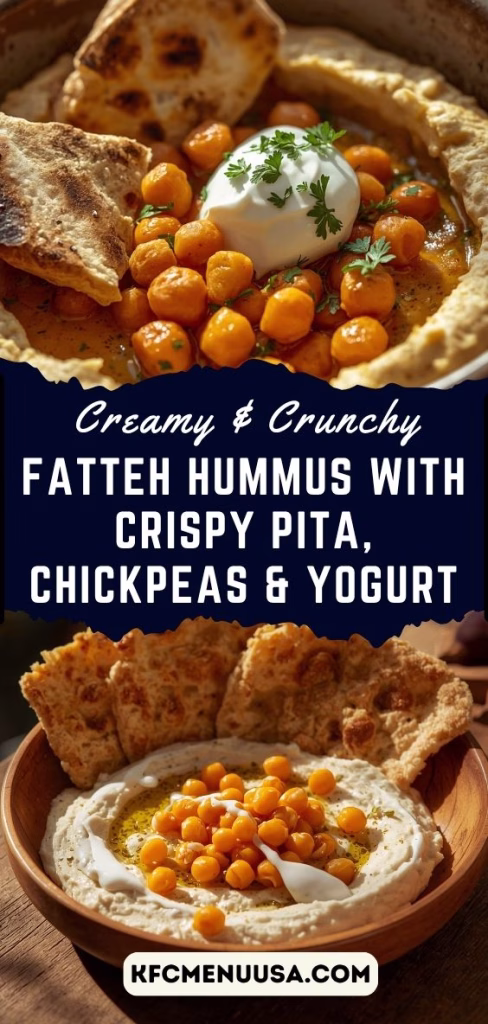 Fatteh Hummus with Crispy Pita, Chickpeas & Yogurt Recipe