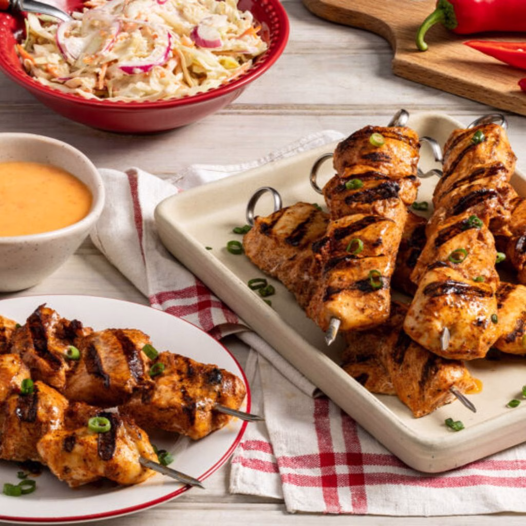 Firecracker Chicken Kebabs