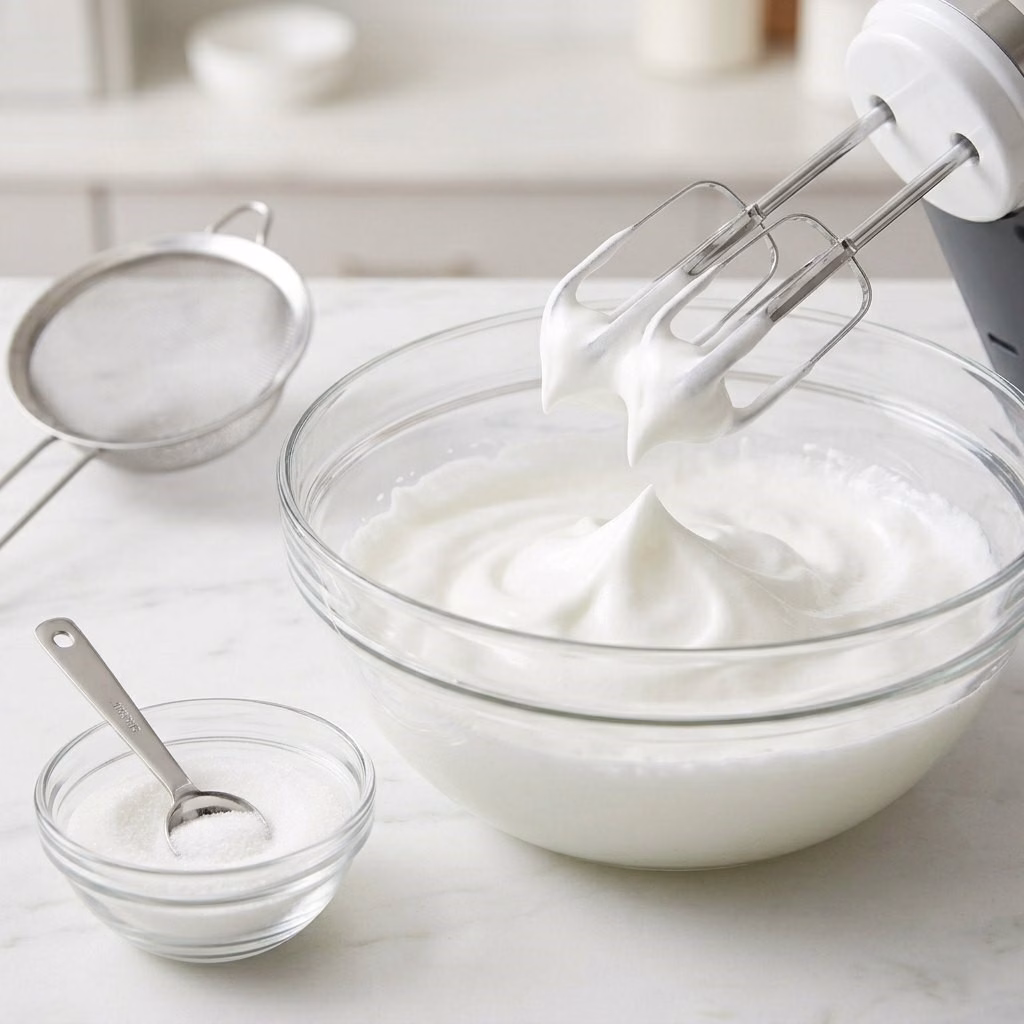 Whip the Egg Whites Into a Strong Meringue
