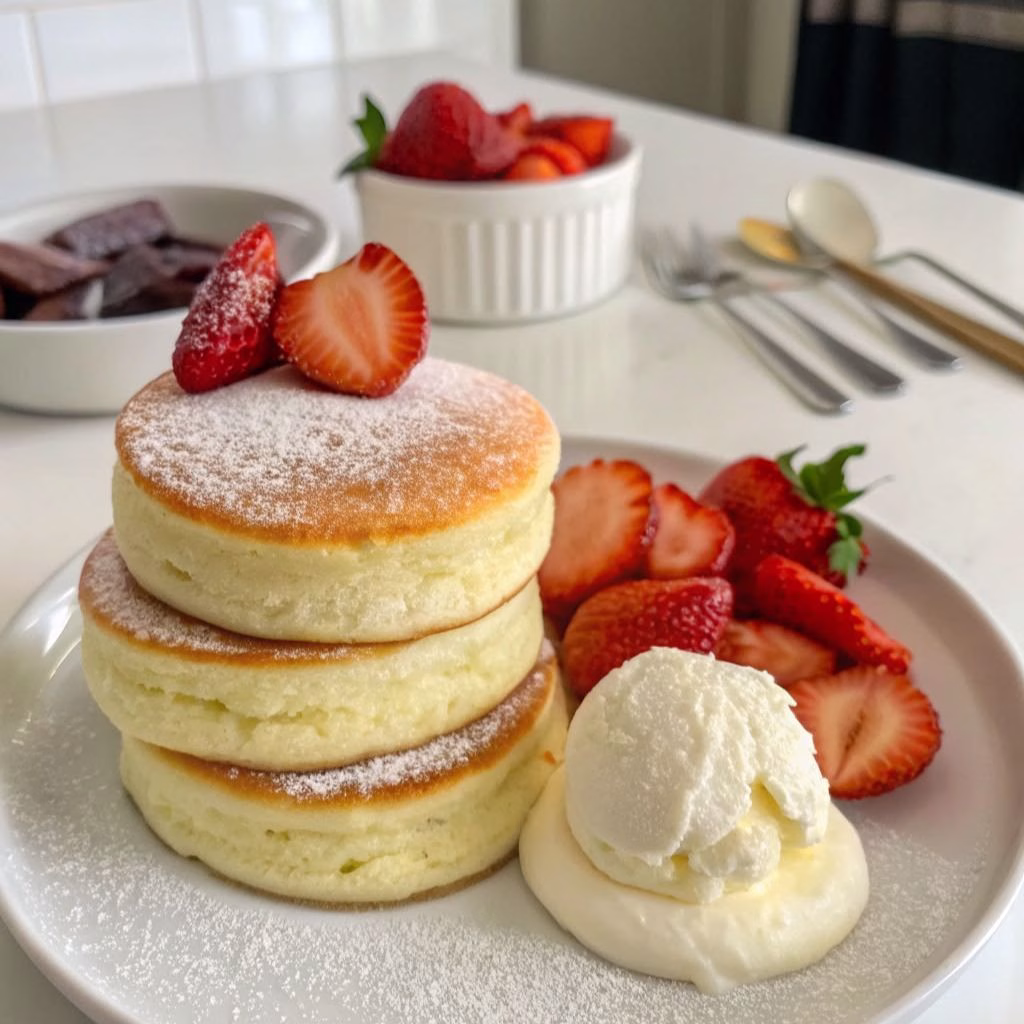 Fluffy Japanese Souffle Pancakes Recipe