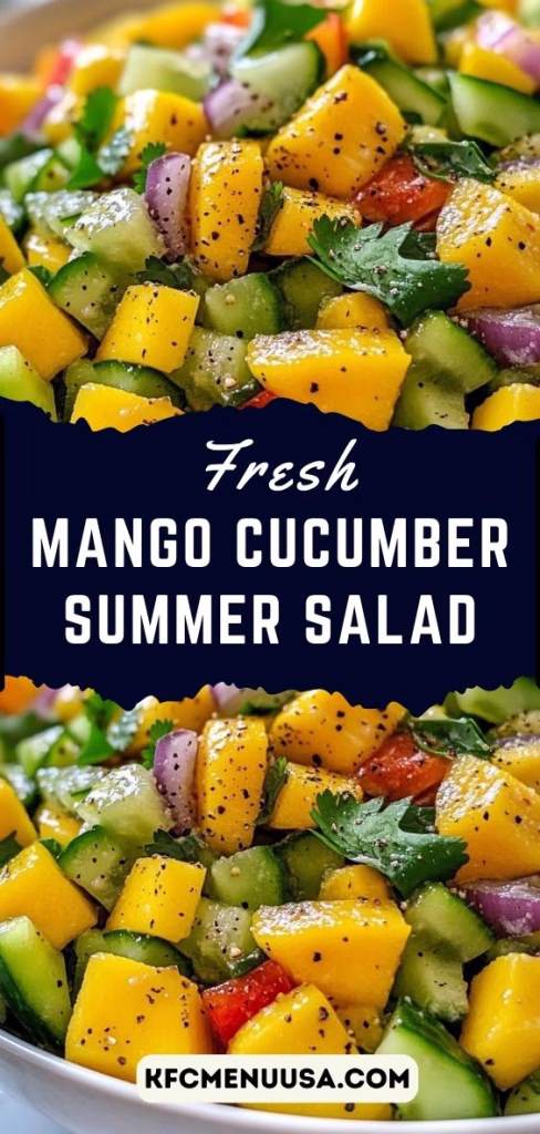 Fresh Mango Cucumber Summer Salad Recipe