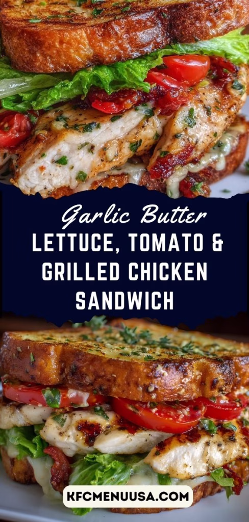 Garlic Butter Lettuce, Tomato & Grilled Chicken Sandwich Recipe