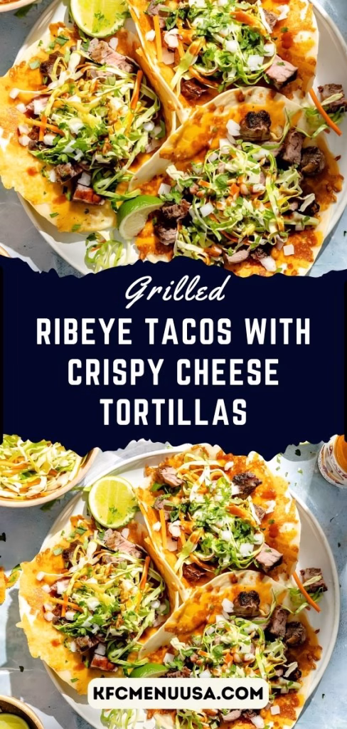 Grilled Ribeye Tacos with Crispy Cheese Tortillas Recipe